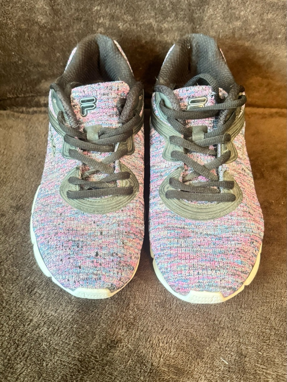 Fila Knit Multicolor Sneakers - Pink, Purple and Gray
